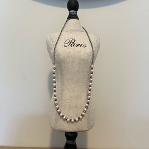 Pink and White Pearled Necklace